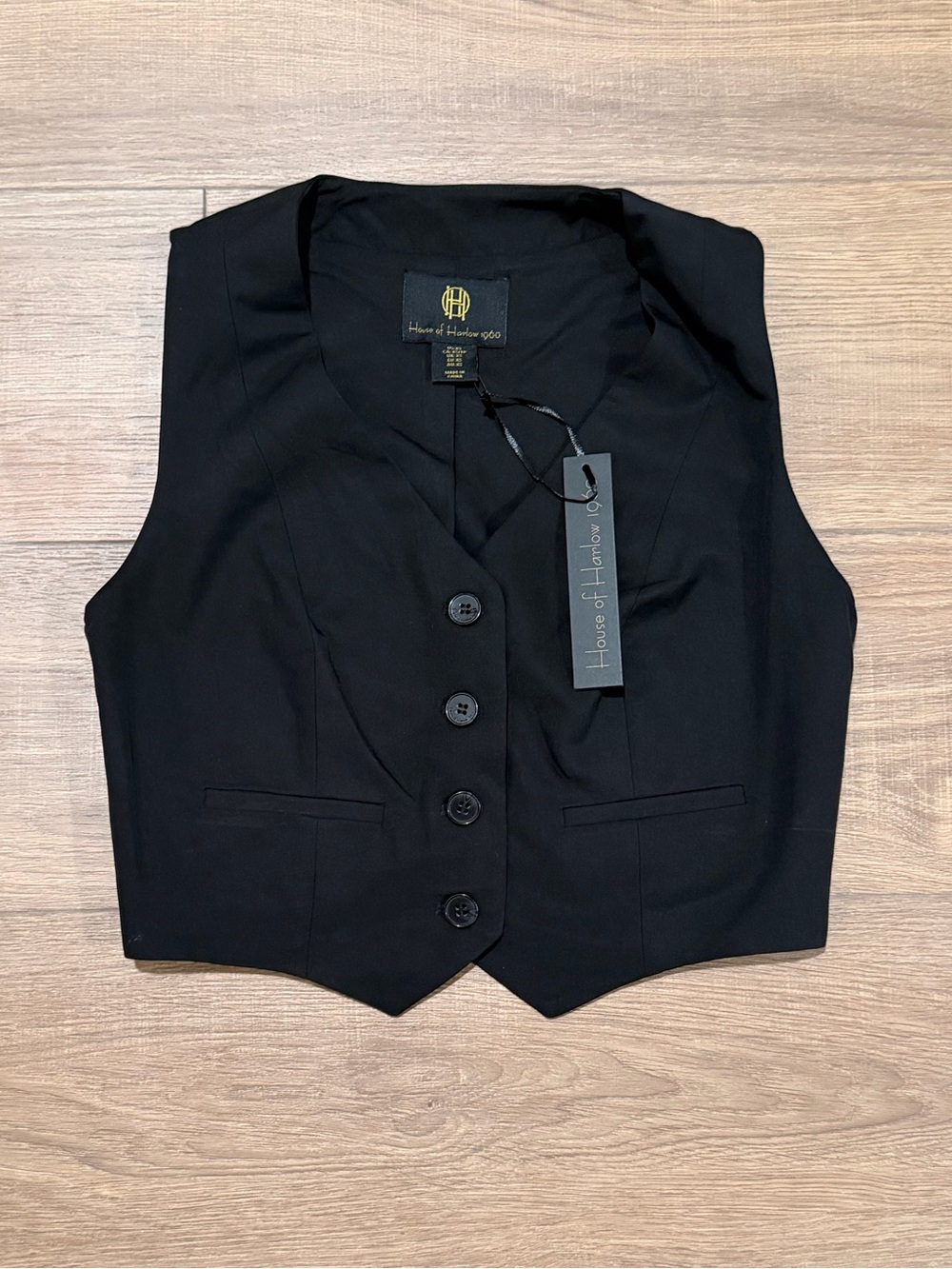House of Harlow 1960 Black Tailored Women's Vest
